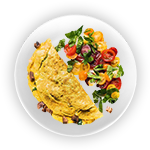 Onion & Mushroom Omelette 