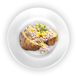 Jacket Potato With Cheese & Spicy Chicken 